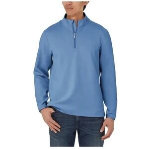 Kirkland Signature Men's Half Zip Long Sleeve Sweater Blue Size S